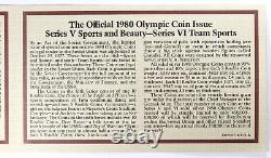 1980 Olympic Coin Sports and Beauty Series V and VI Team Sport Moscow Set of 7