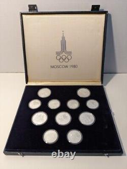 1980 Olympic Games Complete 28 Coin Silver Set With Case Solid Silver