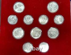 1980 Olympic Moscow Silver Coins Set 28 Coins Total