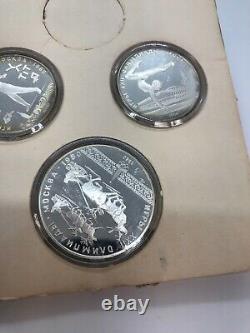 1980 Olympic Moscow Silver Proof Coins Series V VI 5 & 10 Roubles Set of 7 Coins