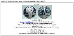 1980 RUSSIA MOSCOW SUMMER OLYMPICS Throwing Silver Proof 5 Roubles Coin i81577