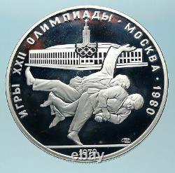 1980 RUSSIA MOSCOW Summer Olympics 1979 JUDO Proof Silver 10 Ruble Coin i83860