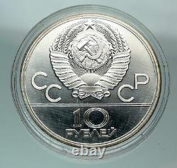 1980 RUSSIA MOSCOW Summer Olympics 1979 VINTAGE JUDO Silver 10 Ruble Coin i84729