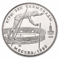 1980 Russia 28-Coin Olympics Silver Proof Set (Red)