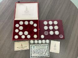 1980 Russia, Moscow Olympic Silver 28-Coin Set withCOA & Box L72