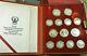 1980 Russia Moscow Olympic Silver (. 900) Coin Set Withcase & Coa Asw 20.24 Oz