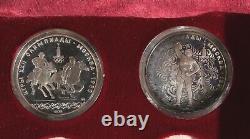 1980 Russia Olympics Silver 5 Roubles & 10 Roubles 15 Coins with Box & COA