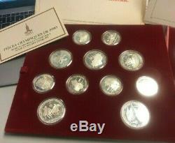 1980 Russia USSR Moscow Olympic 28-Coin Silver Proof Set with Box & Certificates