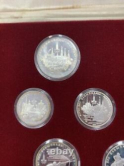 1980 Russia / USSR Moscow Olympics. 10 & 5 Roubles 28 Pc. Proof Set with Box