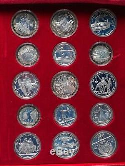 1980 Russian Olympic 28-Coin Silver Proof Set with Binder and Certificates