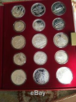 1980 Russian Silver Olympic 28 Coin Set in Presentation Case + COA