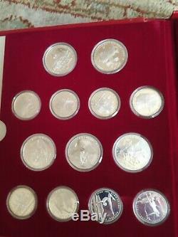 1980 Russian Silver Olympic 28 Coin Set in Presentation Case + COA
