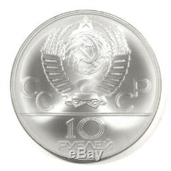 1980 USSR 5 & 10 Roubles Moscow Olympics 28 Silver coin set