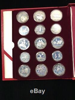 1980 USSR MOSCOW OLYMPICS PROOF SILVER 28-COIN SET with BOX & COA 20+ OZ SILVER