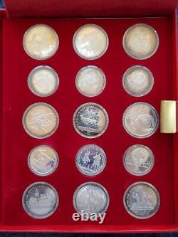 1980 USSR Moscow Olympic 28 Silver Coins Proof Set with Case and COA