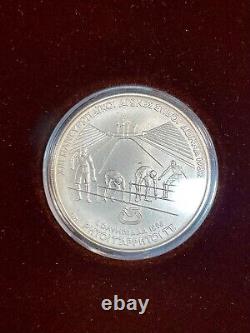 1982 ATHENS GREECE OLYMPICS 9 PIECE SILVER COIN SET WithCASE & COA