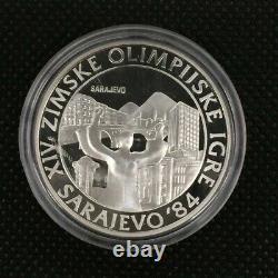 1982 Yugoslavia Olympic Sarajevo City Proof Silver 250 Dinara Coin (eb1008521)