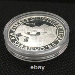 1982 Yugoslavia Olympic Sarajevo City Proof Silver 250 Dinara Coin (eb1008521)