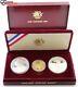 1983 & 1984 3-coin Olympic Proof Set Silver & Gold