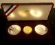1983-1984 Olympic 3 Coin Proof Set $10 Gold Eagle 2 Silver Dollars Box & Coa's