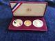 1983 & 1984 Olympic Proof Silver Dollar And Gold Ten Dollar Coin Set-box
