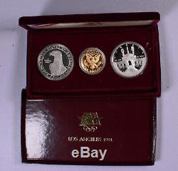 1983 & 1984 US Gold & Silver Olympic 3 Coin Commemorative Proof Set