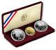 1983 / 1984 Us Mint 3 Coin Olympic Silver $10 Gold Commemorative Proof Set Withbox