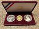 1983/1984 United States Mint Olympic Commemorative Gold & Silver 3 Coin Set