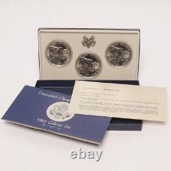 1983 P-D-S Olympic Commemorative Silver Dollar BU Three-Coin Set
