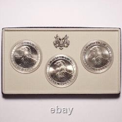 1983 P-D-S Olympic Commemorative Silver Dollar BU Three-Coin Set