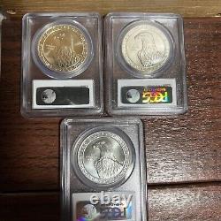 1983 P, D, S, PCGS MS69. 3 Coin Certified Olympic Dollar Set SS1018