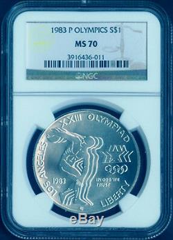 1983 P Olympic Commemorative silver dollar Coin $1 NGC MS 70