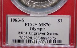 1983 S Commemorative OLYMPICS Silver Dollar $1 PCGS MS70 #575ARC Mercanti