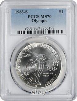 1983-S Olympic Silver Commemorative Dollar MS70 PCGS