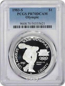 1983-S Olympic Silver Commemorative Dollar PR70DCAM PCGS Proof 70 Deep Cameo