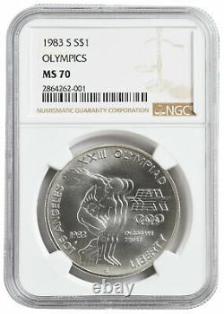 1983 S Olympics NGC MS70 Silver Commemorative Dollar $1 Coin MS 70