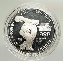 1983 S UNITED STATES Los Angeles 23rd Olympics Proof Silver Dollar Coin i94829