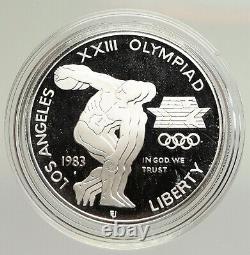 1983 S UNITED STATES Los Angeles 23rd Olympics Proof Silver Dollar Coin i94835
