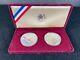 1983 S And 1984 S Proof Olympic Silver Dollar 2 Coin Set Us Mint Box Coa