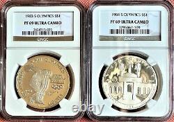 1983-s 1984-s Olympics Commemorative Dollar Coins Graded By Ngc Pf69 Ultra Cameo