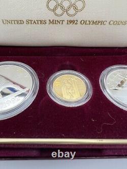 1984 1988 1992 US Mint Olympics Commemorative Coin Silver Gold Set Free Shipping
