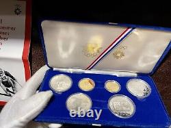 1984 Gold & Silver Proof 6-Coin Yugoslavia & USA Winter/Summer Olympic Commemora