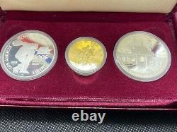 1984 Los Angeles Olympic Coin Set Gold $10 + 2 Silver Dollars