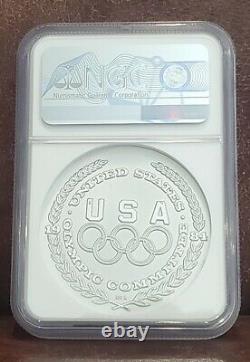 1984 NGC MS 69 #1275 UNITED STATES 1.5oz Silver OLYMPIC-BOXING Salvador Dali