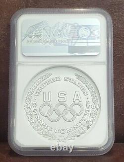 1984 NGC MS 69 #1275 UNITED STATES 1.5oz Silver OLYMPIC-CYCLING Salvador Dali