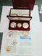 1984 Olympic 3 Coin Us Mint Set Silver $1 Gold $10 Coins
