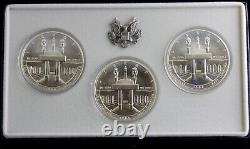 1984 Olympic Collector Set Silver Proof 3 Coin P D S