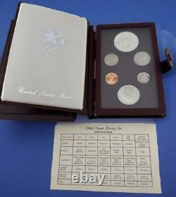 1984 Olympic Prestige 6pc Coin Set Original Box and COA