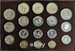 1984 Olympic Sarajevo Silver & Gold Proof Set 18 Coin (0.69 AGW 7.88 ASW)
