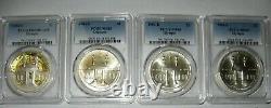 1984 Olympic Silver Dollar complete set PCGS PR69DCAM S, MS69 P, MS69 D, MS69 S